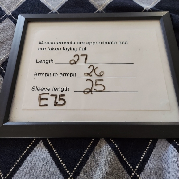 Izod Golf  V Neck Sweater Argyle Navy Blue Gray - Picture 5 of 8